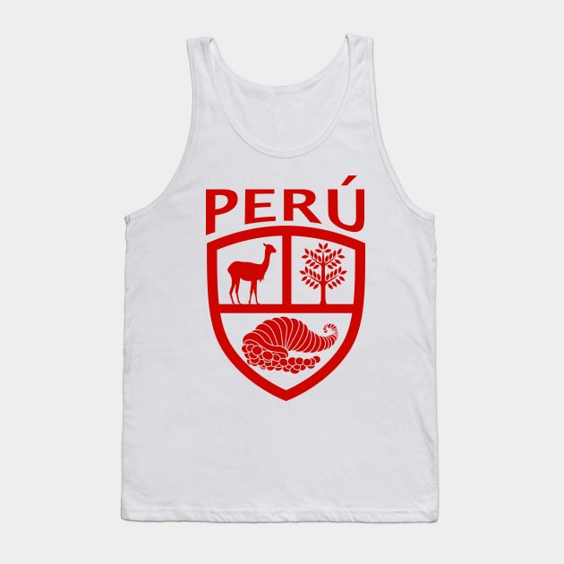 Perú - Escudo - Rojo Tank Top by verde